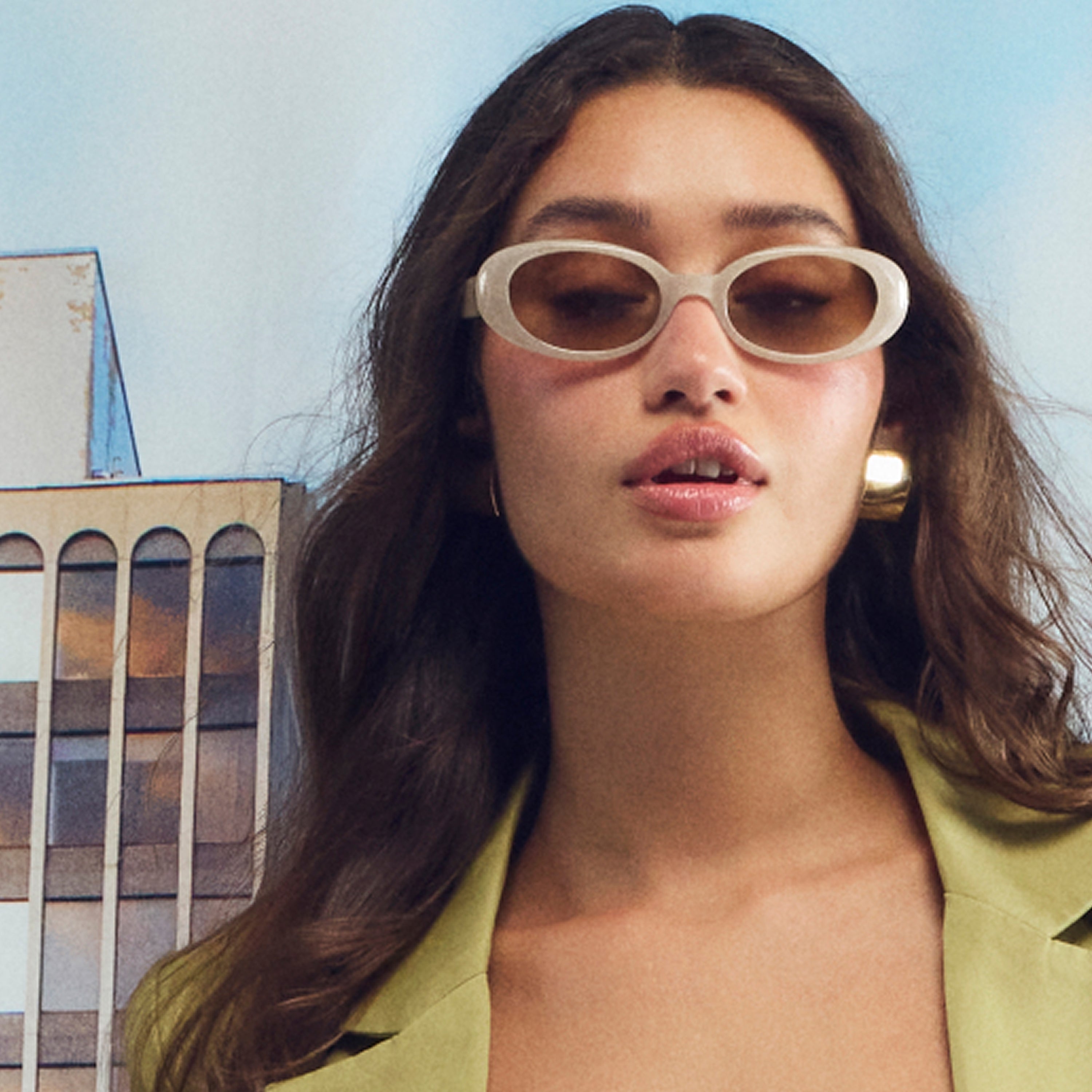 FELT CUTE Retro Oval Sunglasses for Women – QUAY