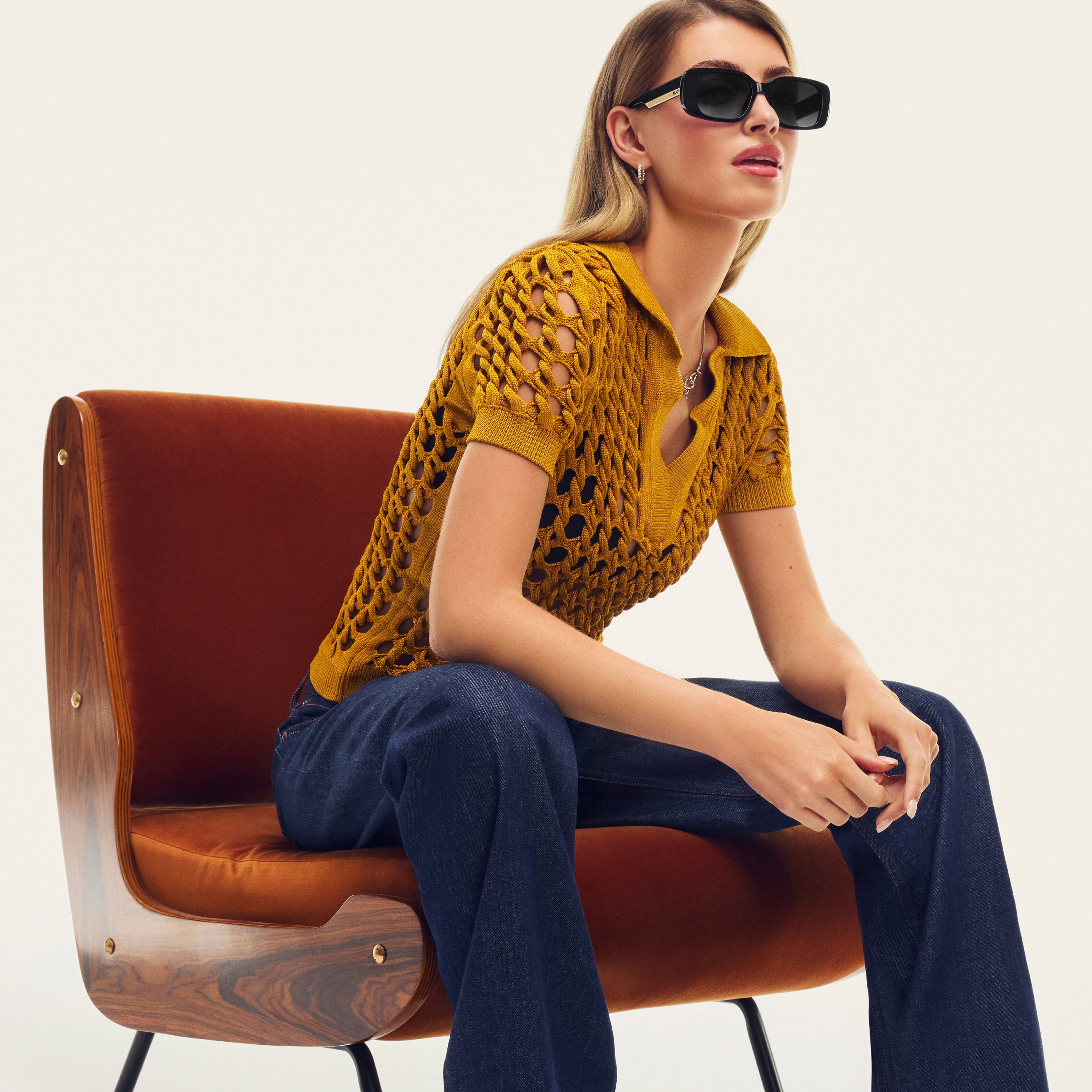 KARMA Ladies Rectangle Sunglasses with Narrow Frame – QUAY