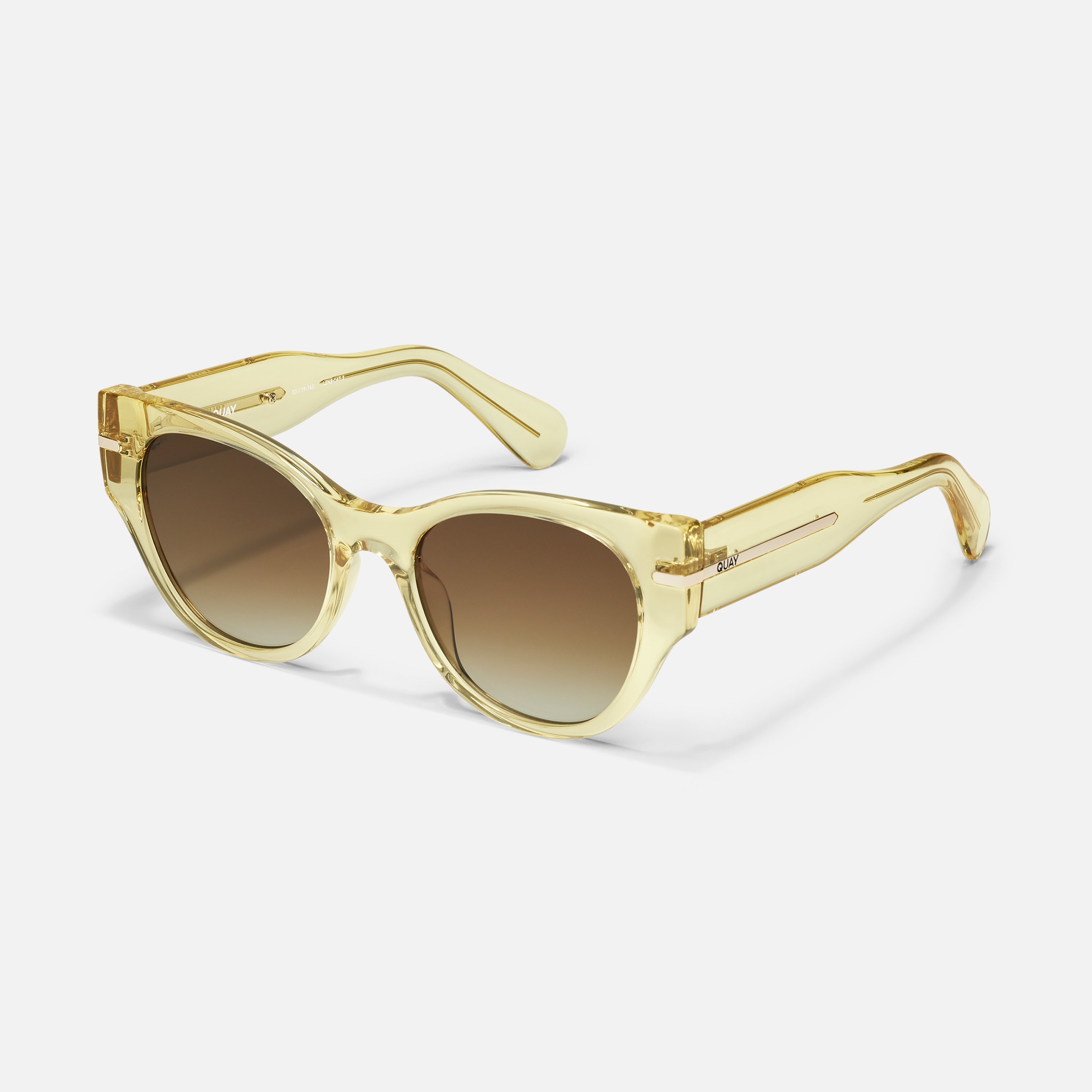 Quay Chic Cream With Gold Cat-Eye Sunglasses Our Fave Online Brands for Eyeglasses, Sunglasses, and More  main image 4