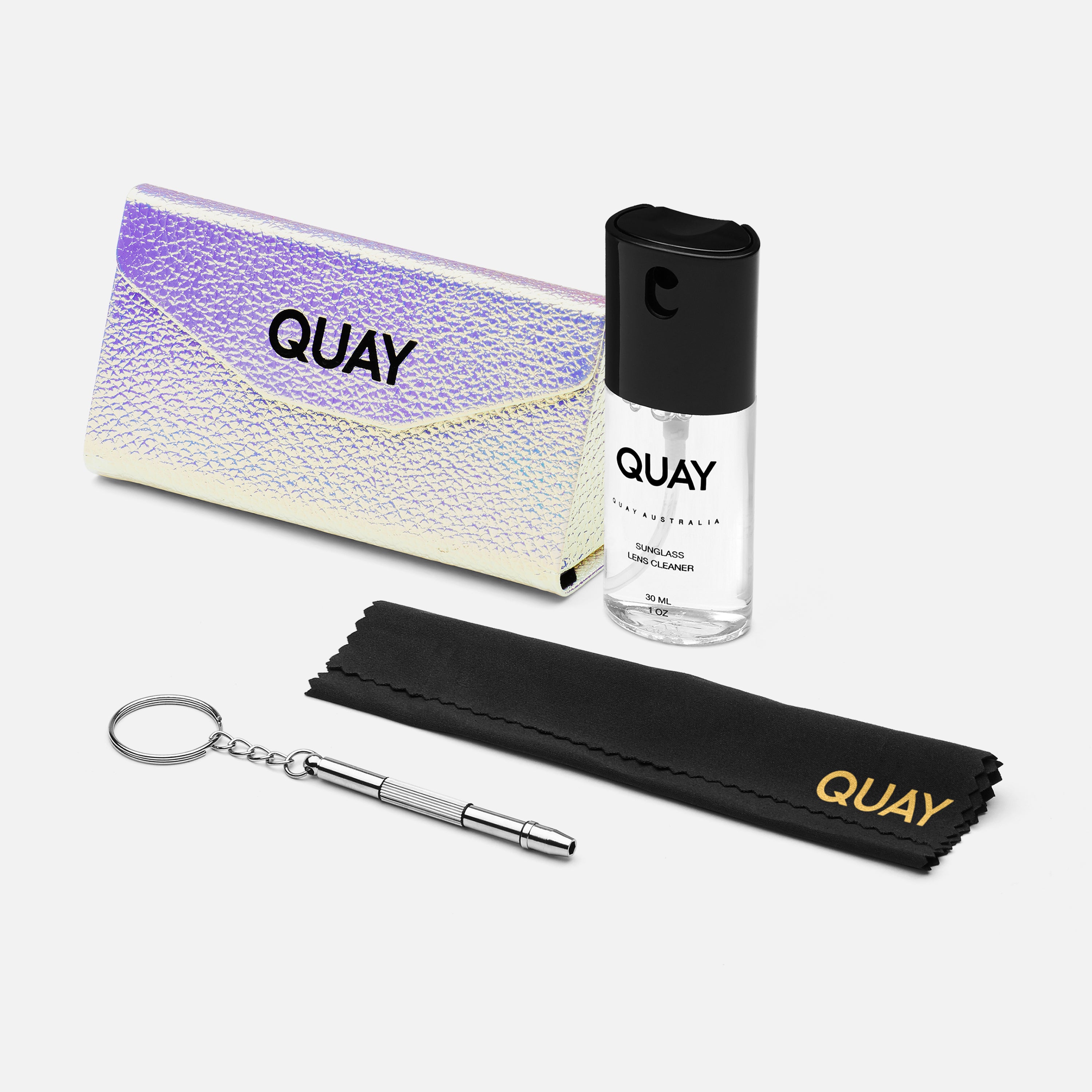 QUAY Sunglasses, Clear Case, and Cleaning Cloth Quay Australia Sunglasses Case | Mercari main image 2