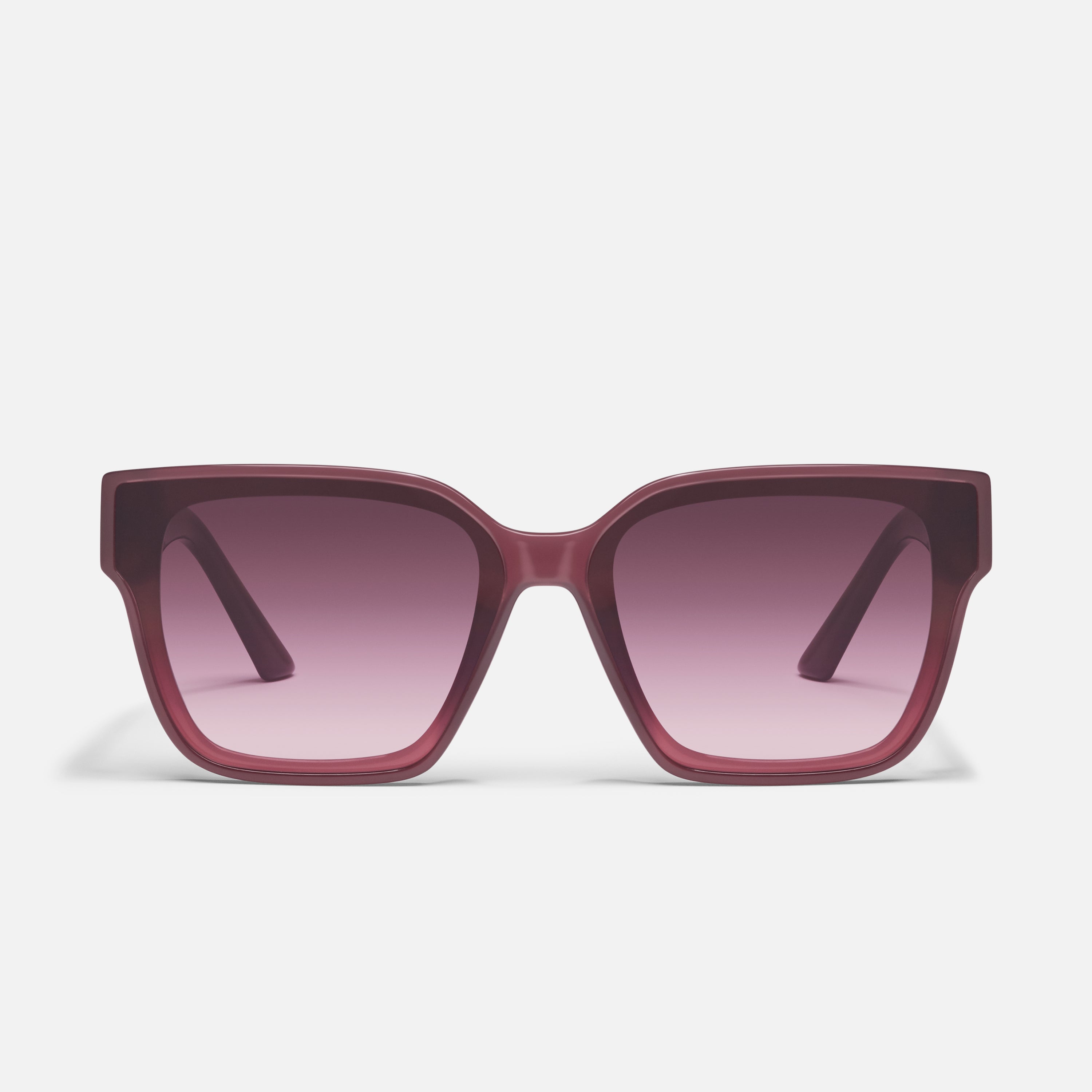 QUAY AUSTRALIA DRIVE IN Plum Frame / Plum Pink Lens DRIVE IN - Large Square Unisex Sunglasses with Flush Lens – QUAY main image 4