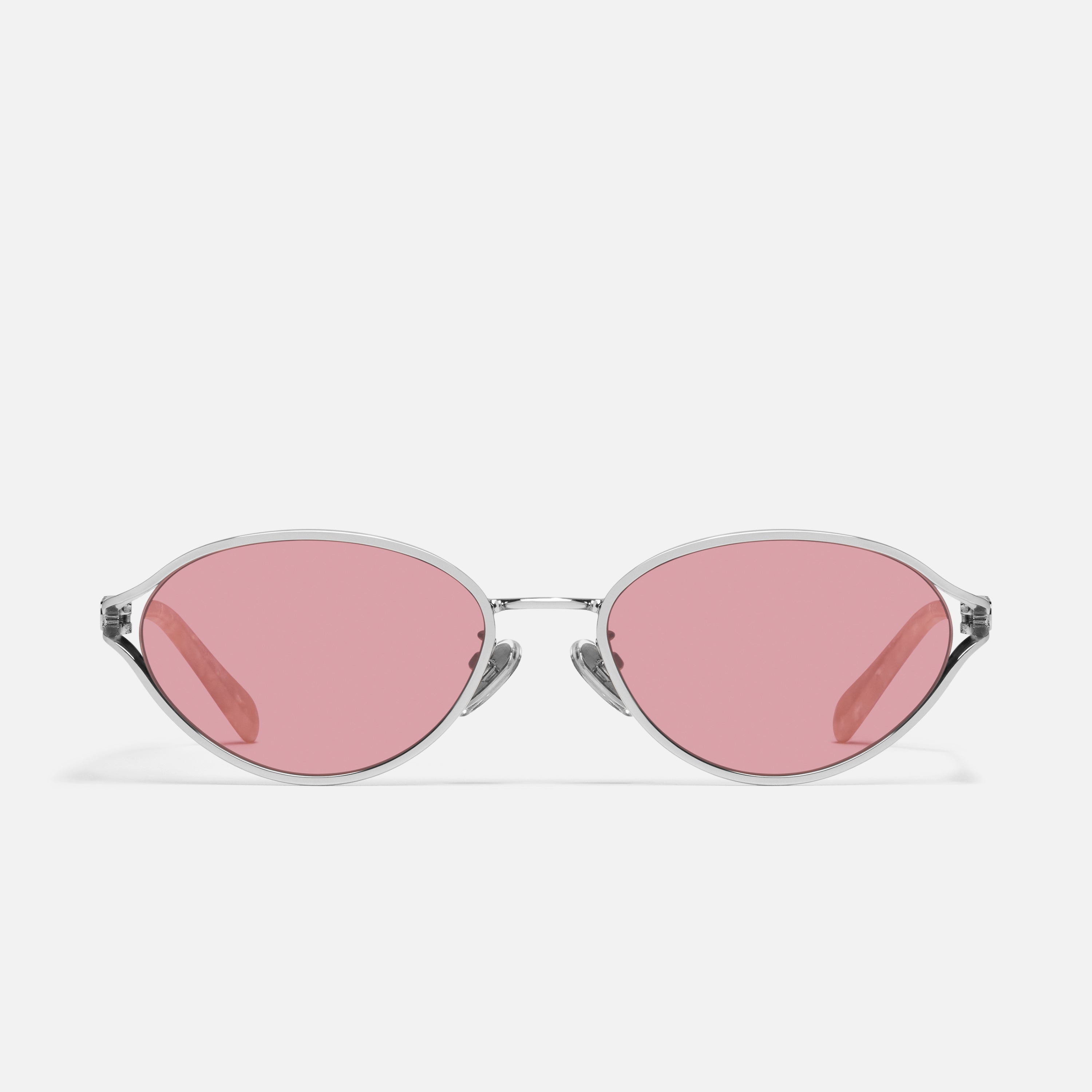 Quay On The Edge White And Pink Shield Sunglasses Designer Oversized Shield Sunglasses for Women & Men – QUAY main image 2