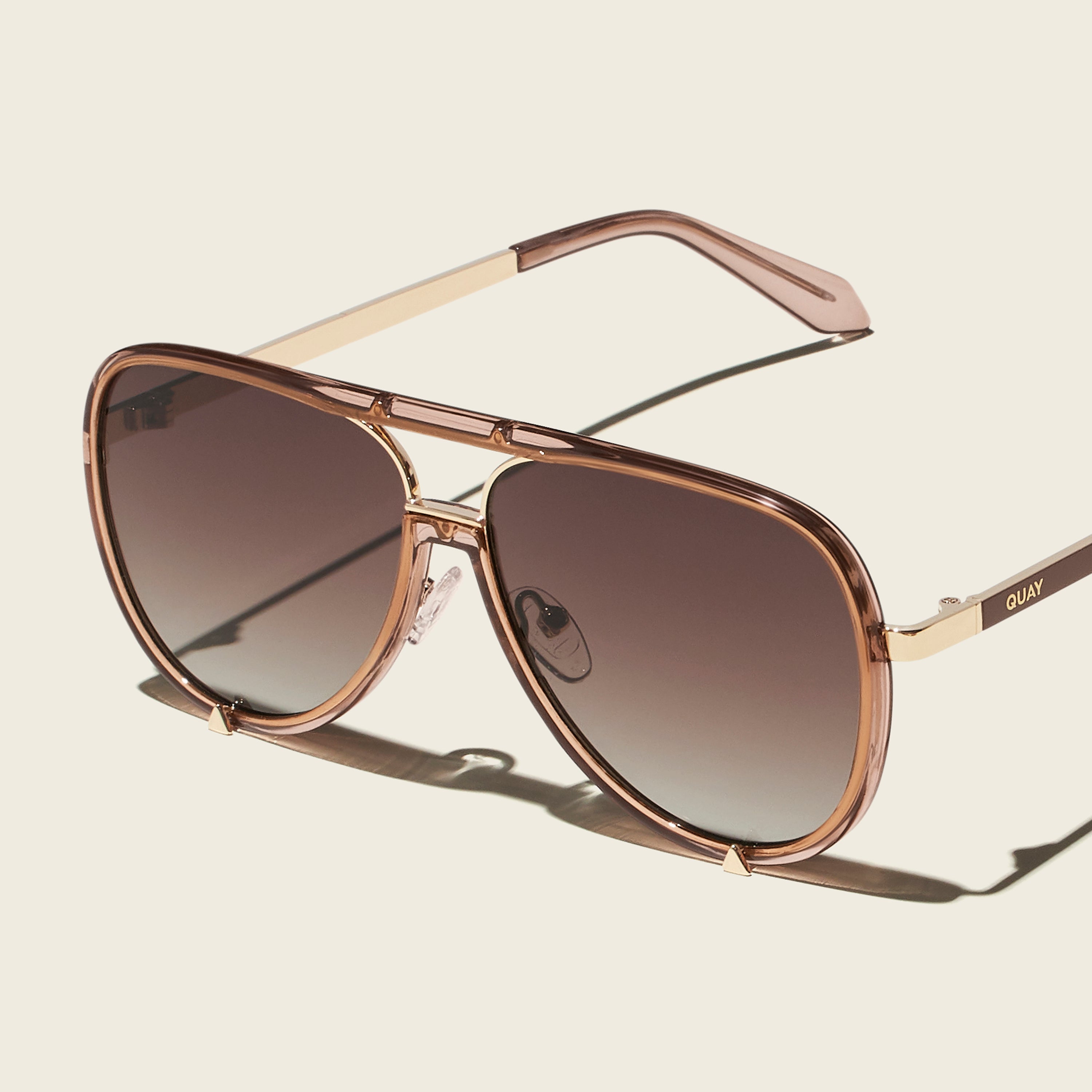HIGH PROFILE Large Aviator Frame Sunglasses – QUAY