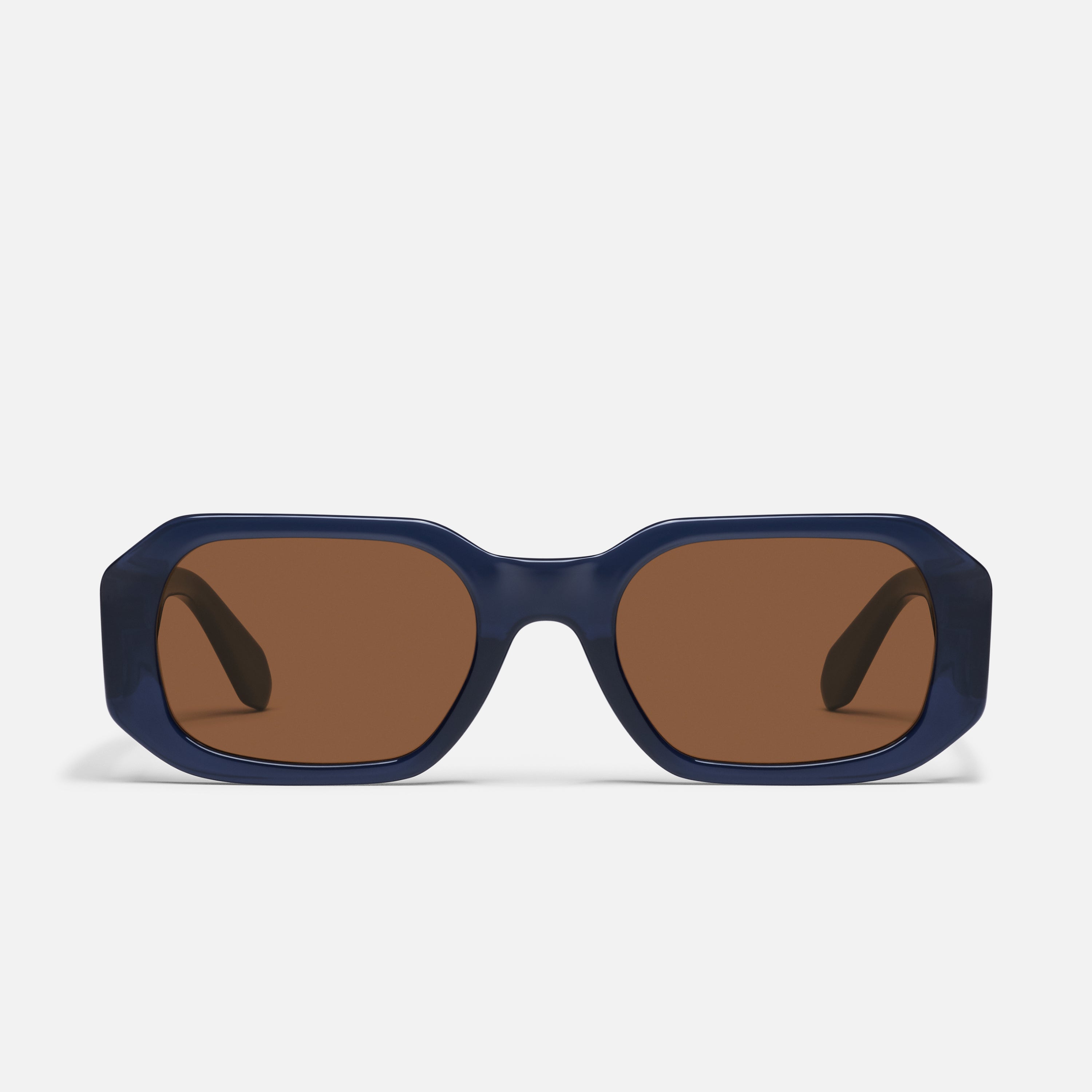 Quay No Envy caramel rectangular edgy wrapped‎ sunglasses new with acrylic case Amber Thick Hipster Rectangle Eyeglasses - Nuria main image 3