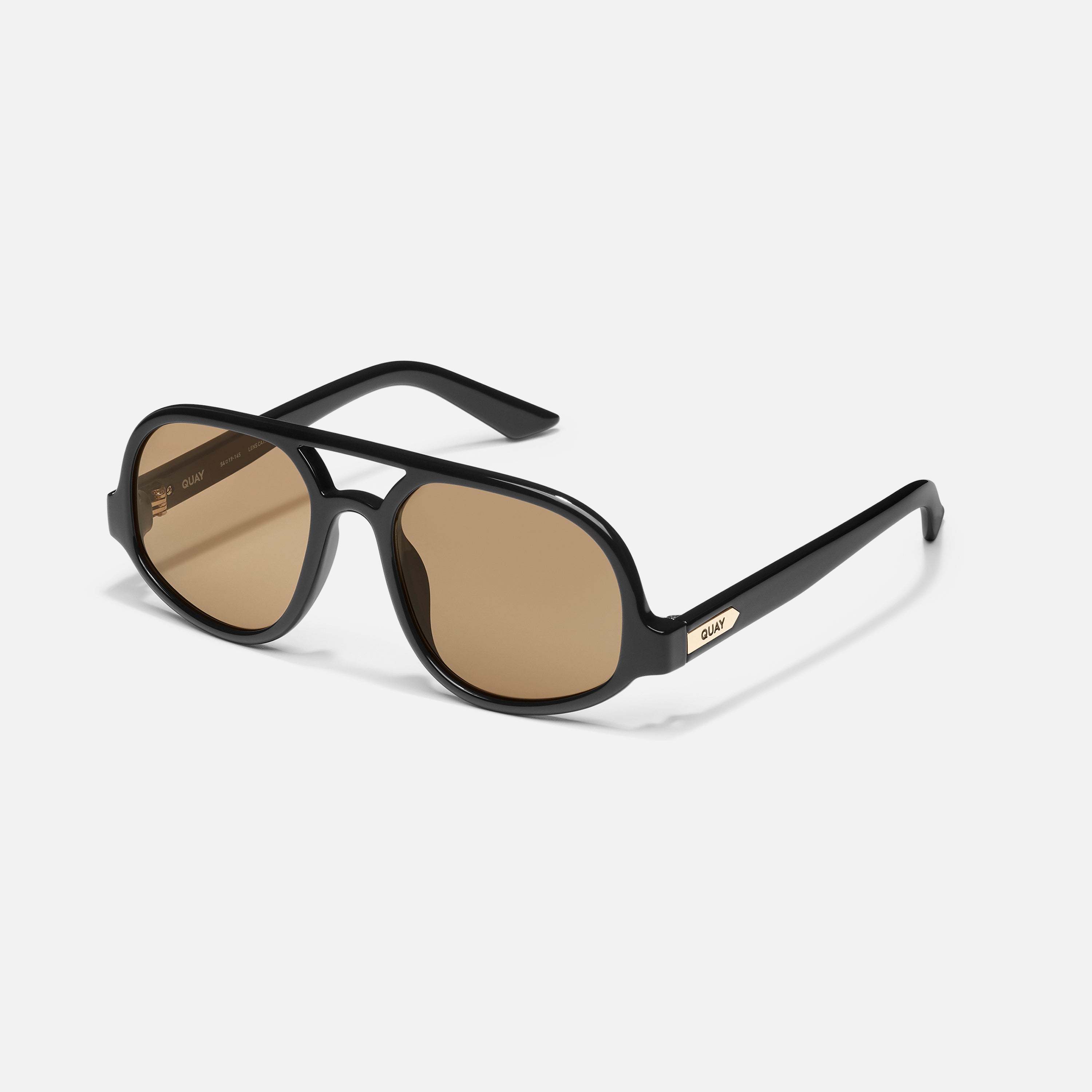 NEW! Quay JET SET  Tortoise Shell Aviator Sunglasses with Green Lenses JET SET Tinted 70s Inspired Plastic Aviator Sunglasses – QUAY main image 2