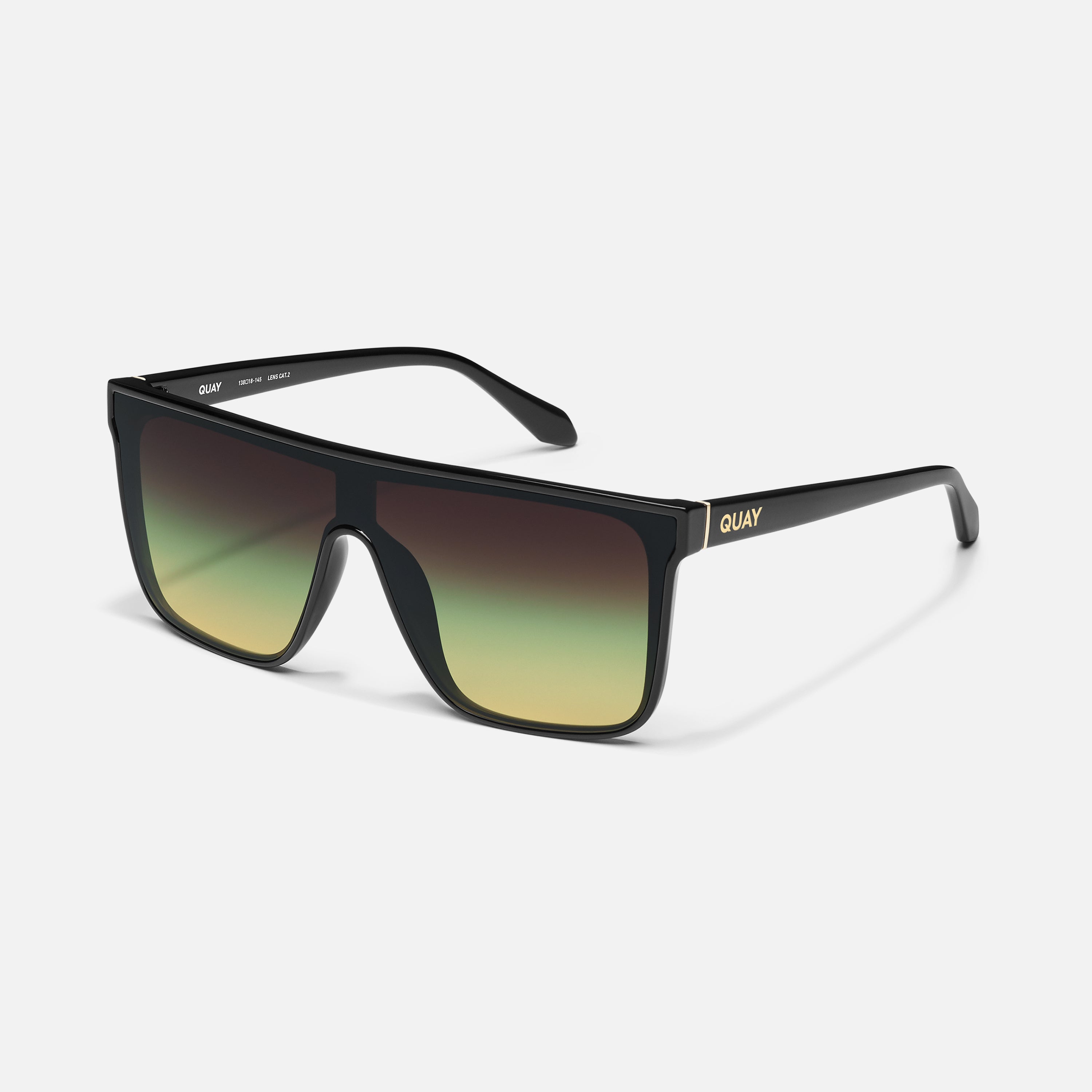 NWT QUAY Nightfall Tortoiseshell Oversized Shield Sunglasses Quay Women main image 3