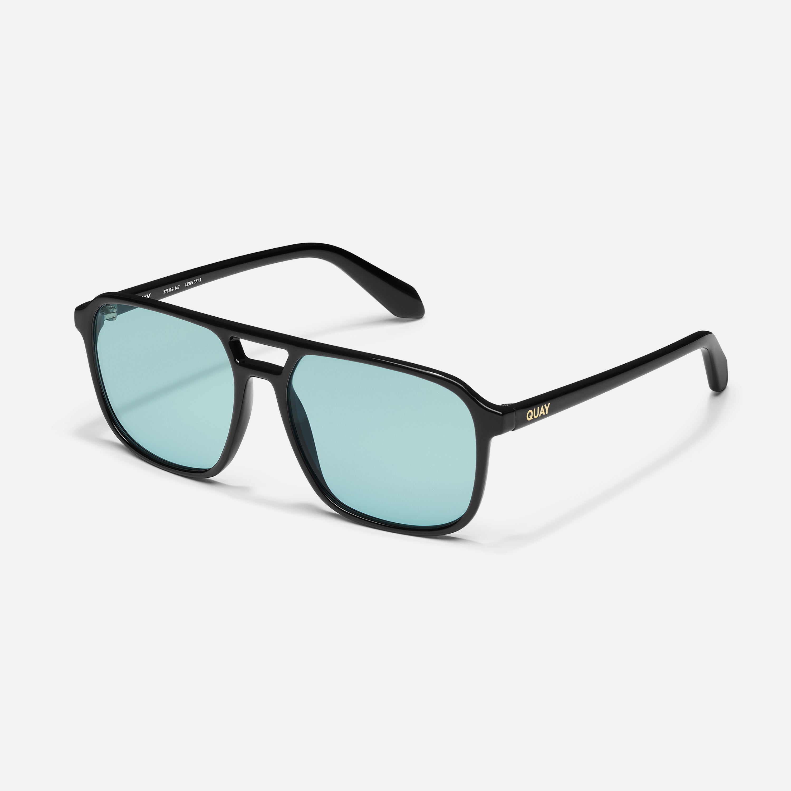 ON THE FLY Square Aviator Sunglasses with Plastic Frame – QUAY
