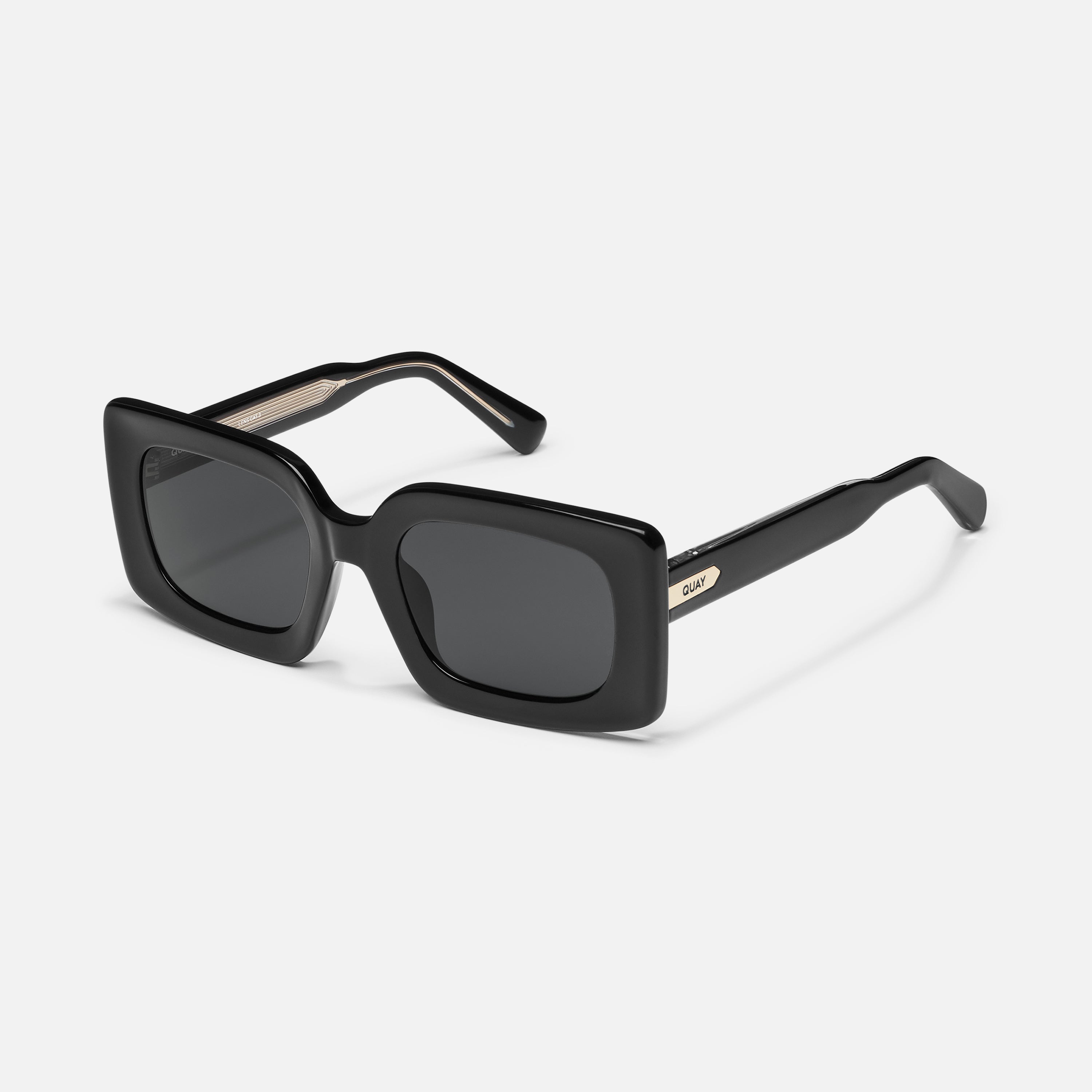 Quay Australia Notorious Square Black Frame/Smoke Lenses!!! NEW!!! ??️? Shop the Quay Australia Hyped Up Sunglasses Black/Smoke main image 2