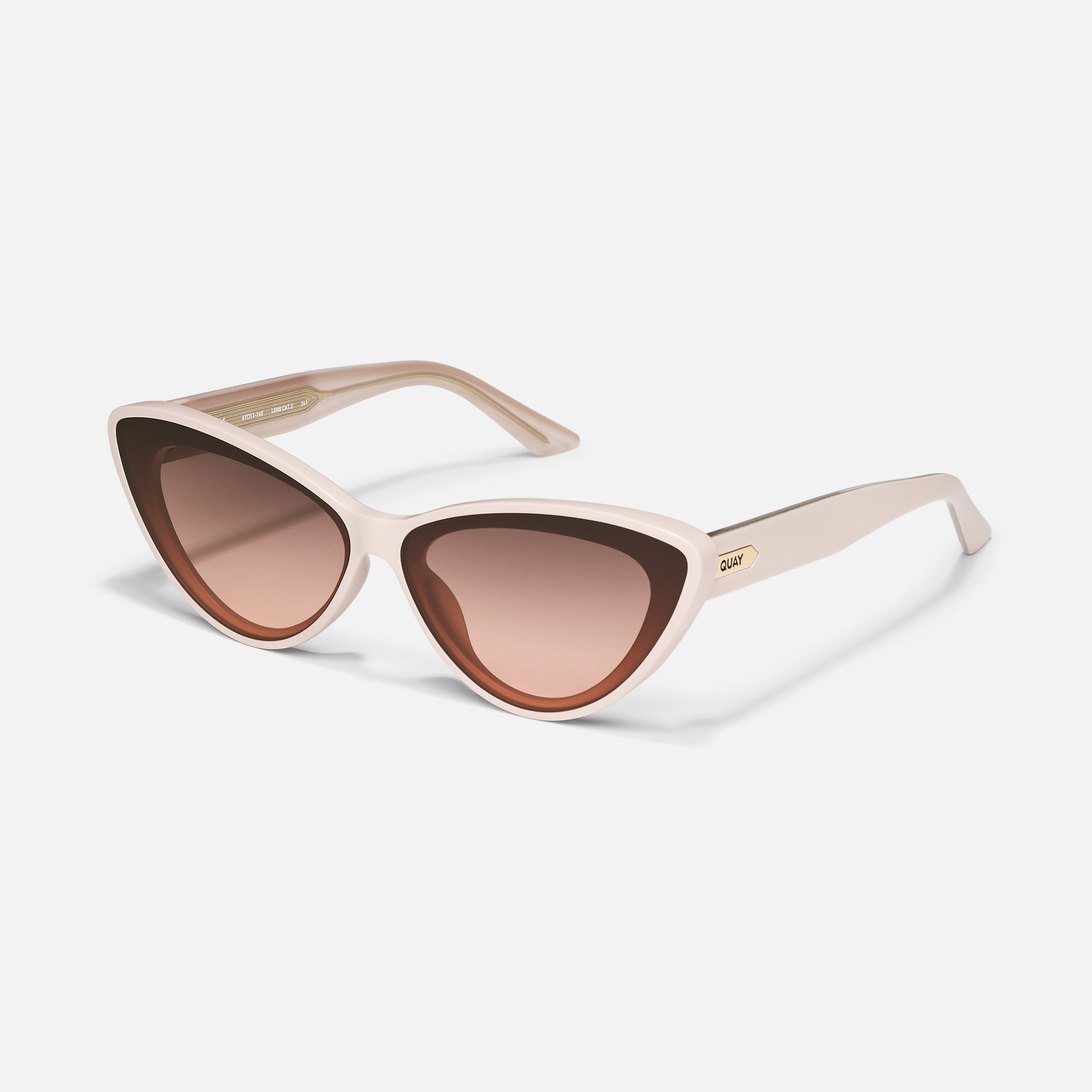 Quay Chic Cream With Gold Cat-Eye Sunglasses Our Fave Online Brands for Eyeglasses, Sunglasses, and More  main image 3