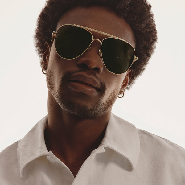 BRUSHED GOLDGREEN POLARIZED