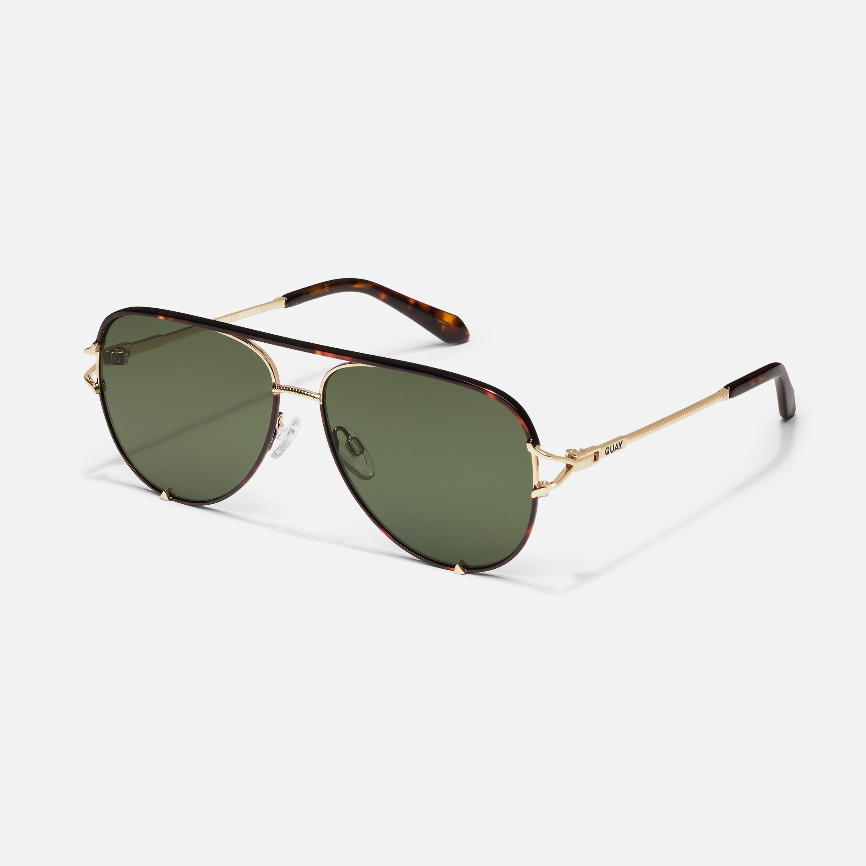 HIGH KEY TWIST Metal Aviator Sunglasses – QUAY