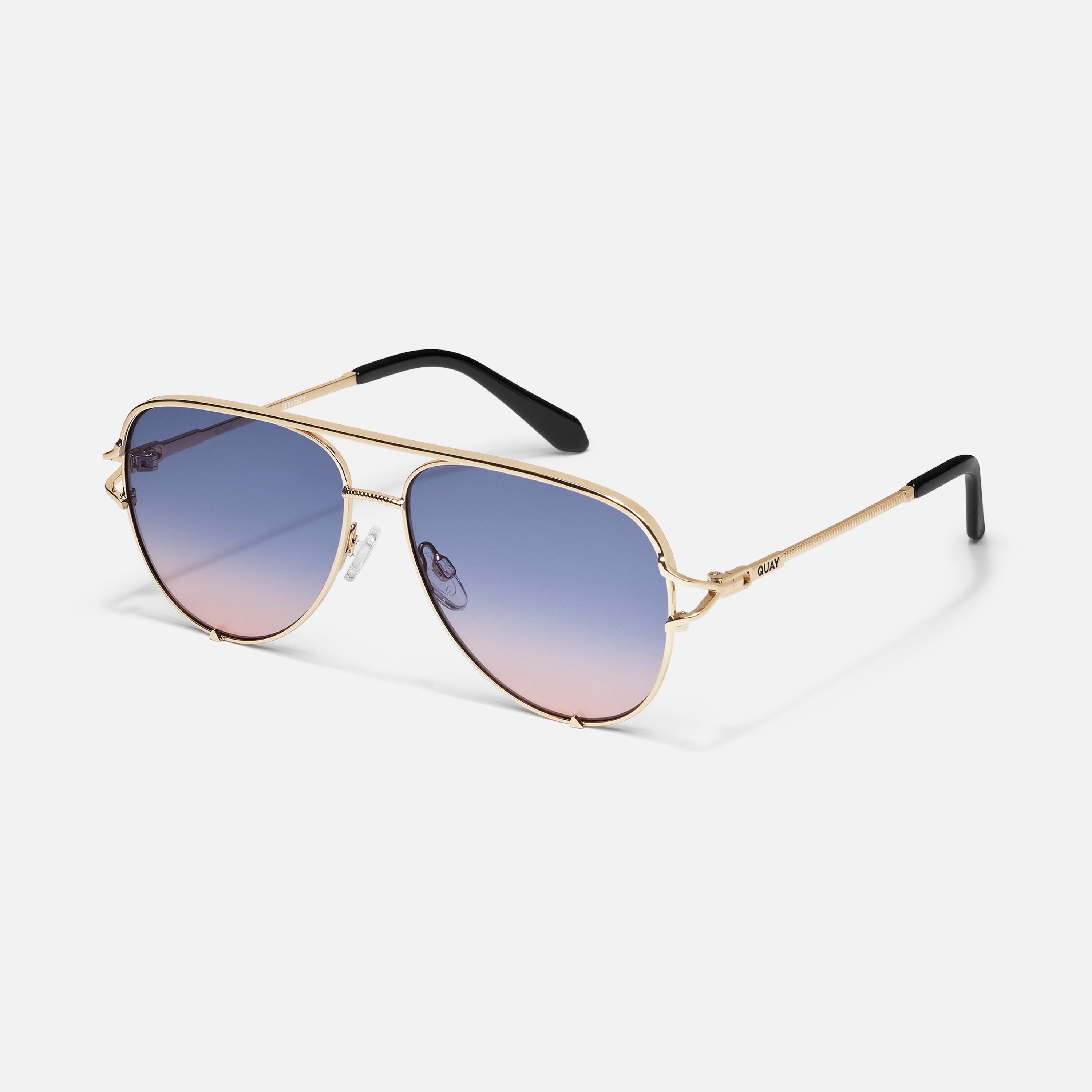 HIGH KEY TWIST Metal Aviator Sunglasses – QUAY