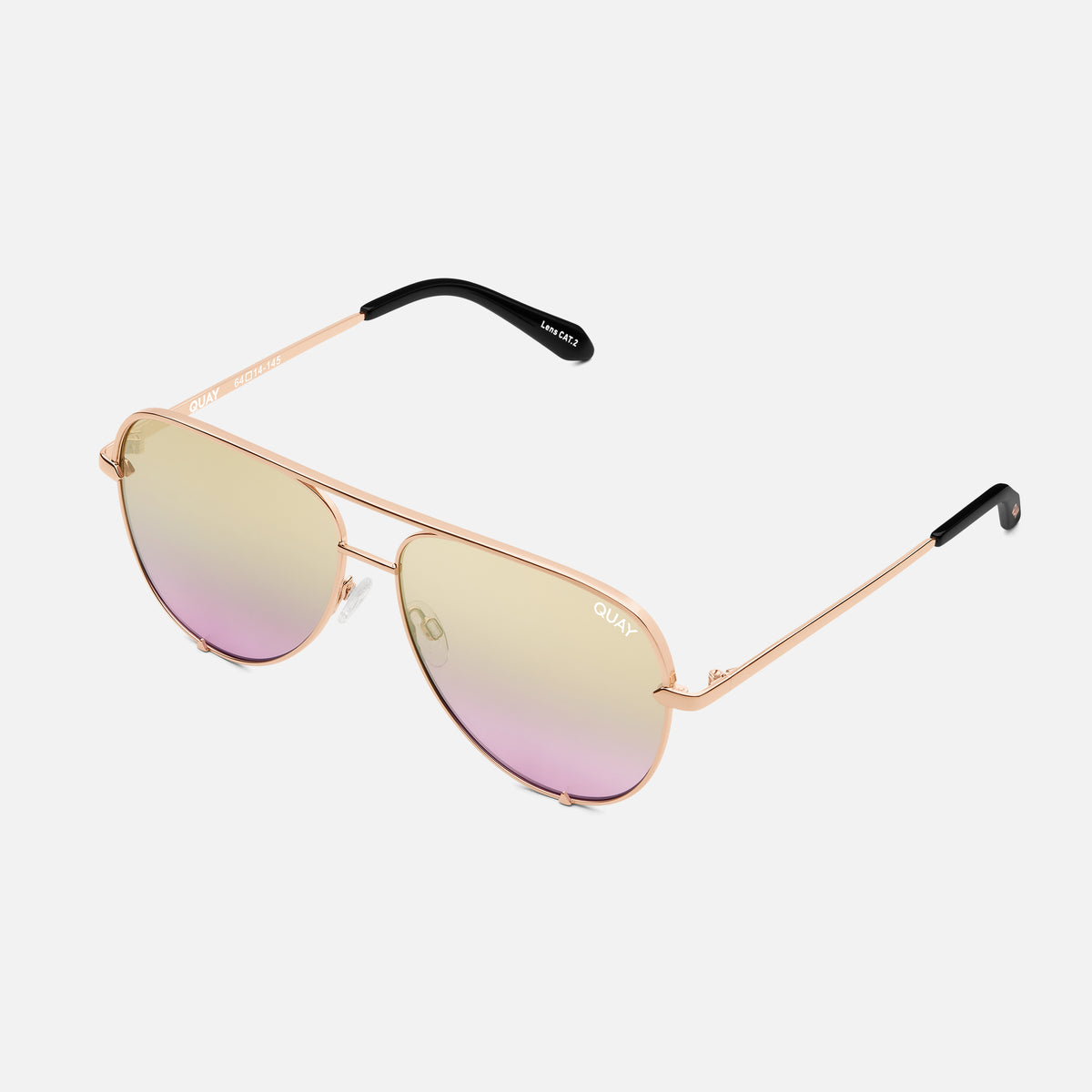 HIGH KEY MINI Classic Aviator Sunglasses with Wire Frame – QUAY