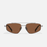 BRUSHED SILVER/BROWN