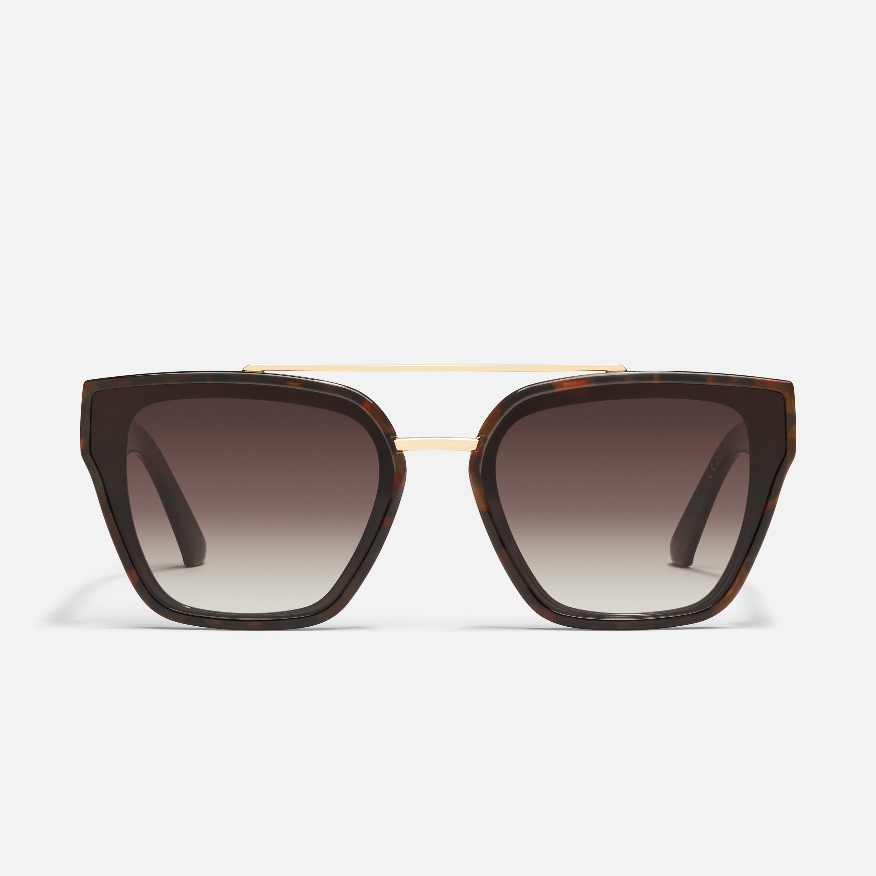 SWEET TALKER Square Aviator Sunglasses with Gold Trim – QUAY
