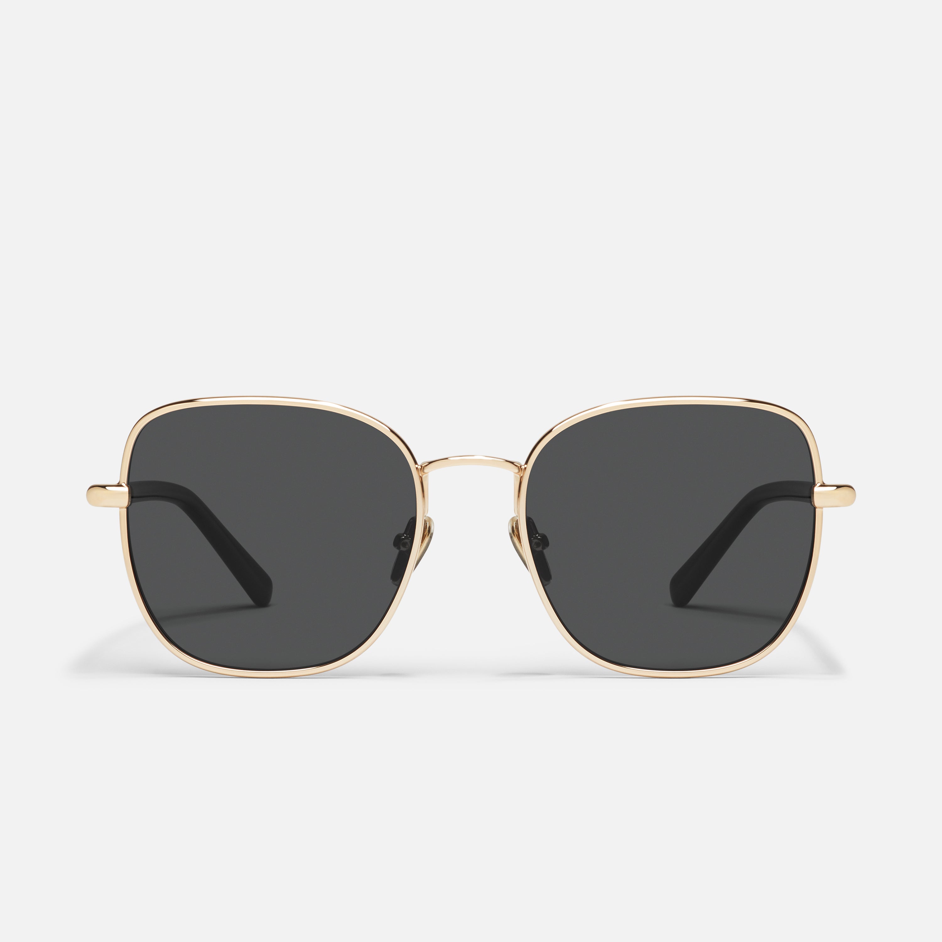quay australia uptown gold oversized round glam retro sunglasses eyewear NEW QUAY - Womens Sunglasses, Round Lenses with UV Protection  main image 4