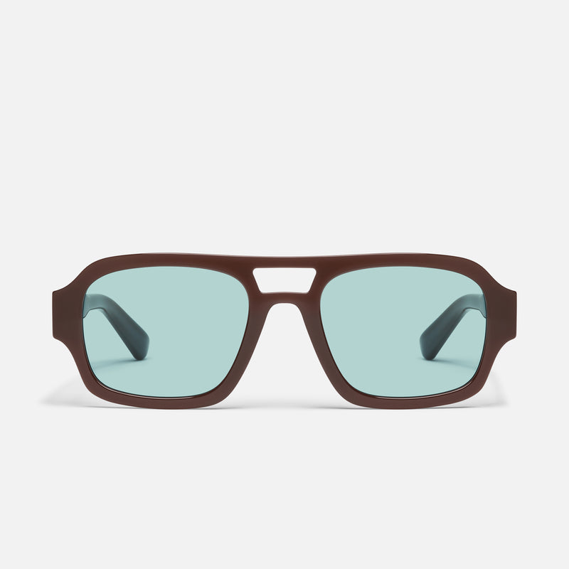 DARK BROWN/AQUA